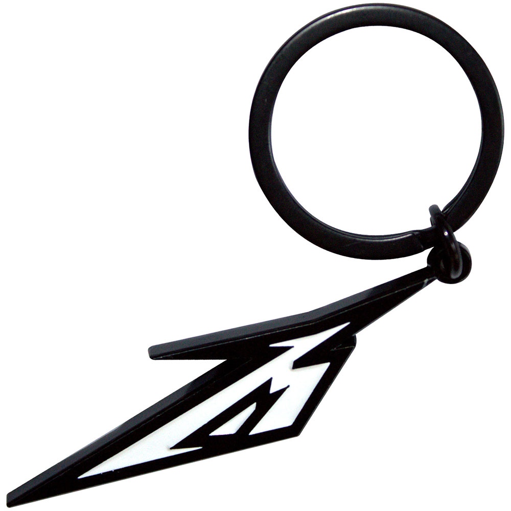 Metallica - M Logo Sleutelhanger - Zwart/Wit